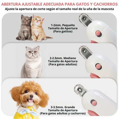 CORTAUÑAS AJUSTABLE CON LIMA PARA GATOS, PERROS Y ANIMALES PEQUEÑOS - 3