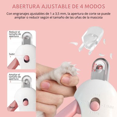 CORTAUÑAS AJUSTABLE CON LIMA PARA GATOS, PERROS Y ANIMALES PEQUEÑOS - 4