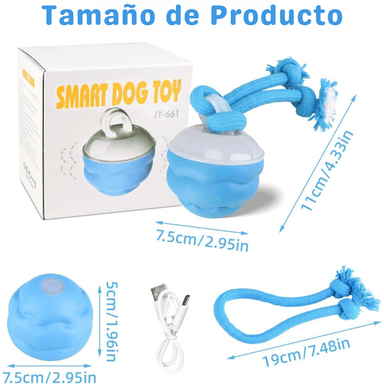 JUGUETE INTERACTIVO PARA PERROS CON SOGA RECARGABLE USB - 6