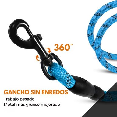 CORREA PARA PERRO REFLECTANTE CON ASA ACOLCHADA METRO CINCUENTA DE LARGO - 4