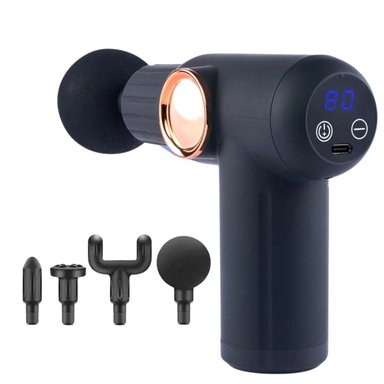 MASAJEADOR MUSCULAR VICTORIA HAN, PISTOLA DE MASAJE CON 32 VELOCIDADES, PANTALLA LED Y 4 CABEZALES PARA CUERPO Y CUELLO