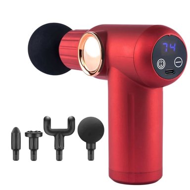 MASAJEADOR MUSCULAR VICTORIA HAN, PISTOLA DE MASAJE CON 32 VELOCIDADES, PANTALLA LED Y 4 CABEZALES PARA CUERPO Y CUELLO