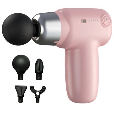 PISTOLA DE MASAJE MUSCULAR LIGERA Y POTENTE | RELAJACIÓN POST-ENTRENAMIENTO CON 4 CABEZALES Y 5 MODOS AJUSTABLES