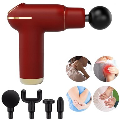 PISTOLA DE MASAJES MUSCULAR CON CALOR, POTENTE Y PORTÁTIL, IDEAL PARA ESPALDA, PIERNAS, CUELLO Y USO DIARIO