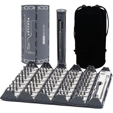 Kit de Destornilladores de Precisión 128 en 1 Profesional para Reparar Celulares, Laptops, Consolas y Dispositivos Electrónicos