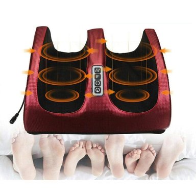 MASAJEADOR SHIATSU ELÉCTRICO PARA PIES Y PANTORRILLAS CON RODILLO, FUNCIÓN DE CALOR Y AJUSTE DE INTENSIDAD AUTOMÁTICO