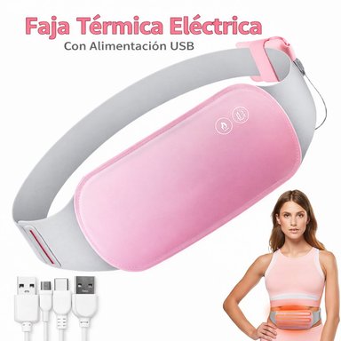 ALMOHADILLA TÉRMICA MENSTRUAL PORTÁTIL CON CALOR AJUSTABLE Y BATERÍA RECARGABLE
