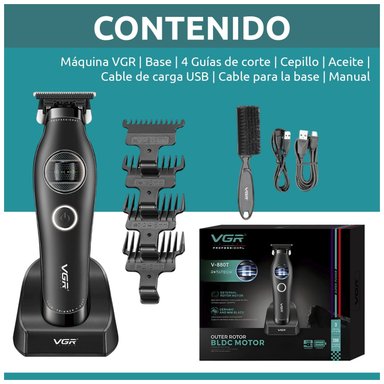 CORTADORA PELO PATILLERA VGR V-880T PROFESIONAL BLDC 7200RPM RECARGABLE - 2