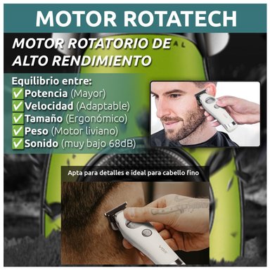 CORTADORA PELO PATILLERA VGR V-880T PROFESIONAL BLDC 7200RPM RECARGABLE - 4