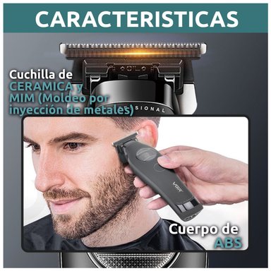 CORTADORA PELO PATILLERA VGR V-880T PROFESIONAL BLDC 7200RPM RECARGABLE - 10