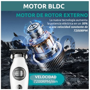 CORTADORA PELO PATILLERA VGR V-880T PROFESIONAL BLDC 7200RPM RECARGABLE - 6