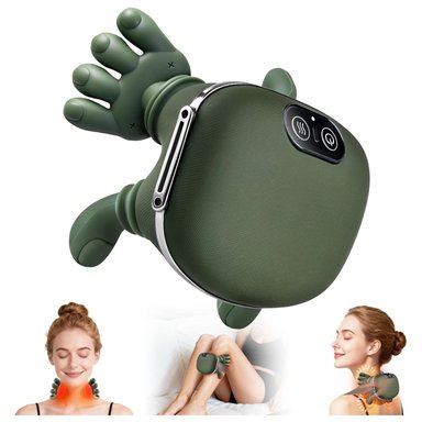 MASAJEADOR DE CUELLO Y HOMBROS CON CALOR 4D, AMASAMIENTO PROFUNDO Y MASAJE SHIATSU - 1