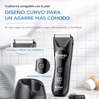AFEITADORA CORPORAL UNISEX IMPERMEABLE IPX7 CON LUZ LED Y CARGA USB TIPO C - 3