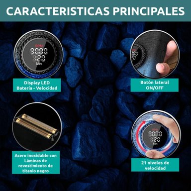 MÁQUINA AFEITAR SHAVER PORTÁTIL RECARGABLE USB 9000 RPM CORTE AL RAS BATERÍA LARGA DURACIÓN PROFESIONAL VGR V-377 - 6
