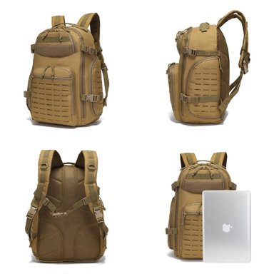 MOCHILA TÁCTICA MILITAR 50L SISTEMA MOLLE RESISTENTE IMPERMEABLE PARA CAMPING VIAJES TREKKING TRABAJO Y USO DIARIO - 8