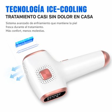 DEPILADORA IPL CON ENFRIAMIENTO ICE COOLING 3 EN 1 LUZ PULSADA PROFESIONAL USO CORPORAL Y FACIAL SIN DOLOR - 4