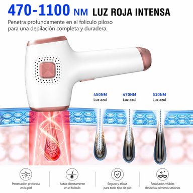 DEPILADORA IPL CON ENFRIAMIENTO ICE COOLING 3 EN 1 LUZ PULSADA PROFESIONAL USO CORPORAL Y FACIAL SIN DOLOR - 6