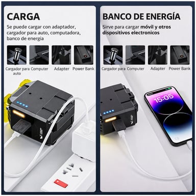 LUZ DELANTERA PARA BICICLETA ANTINIEBLA 650 LM RECARGABLE USB-C ALTA POTENCIA - 9