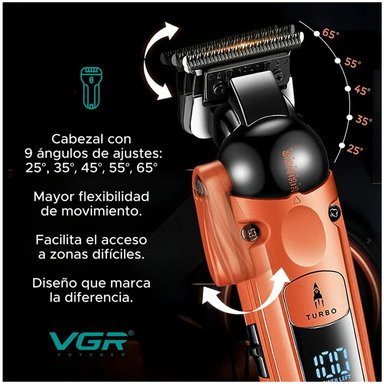 MÁQUINA CORTAR CABELLO VGR V-274 PROFESIONAL FADE TURBO 7000RPM - 3