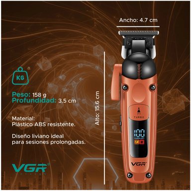 MÁQUINA CORTAR CABELLO VGR V-274 PROFESIONAL FADE TURBO 7000RPM - 7