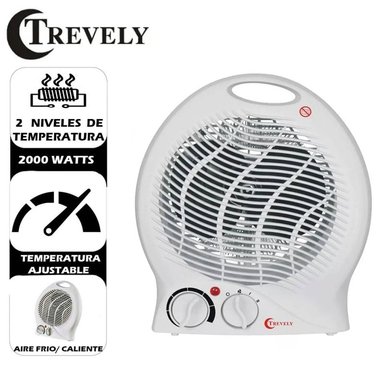 TERMOVENTILADOR ELÉCTRICO TREVELY PORTÁTIL 2000 WATTS BLANCO TCH06