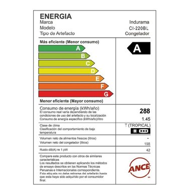 CONGELADORA INDURAMA 198LT CI-220BL - 6