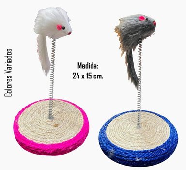 JUGUETE MASCOTA RASCADOR CON RATÓN