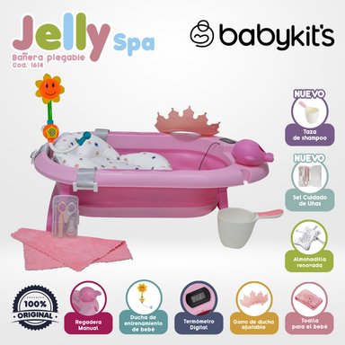 TINA BAÑERA PLEGABLE JELLY SPA ROSADA - VER.2025