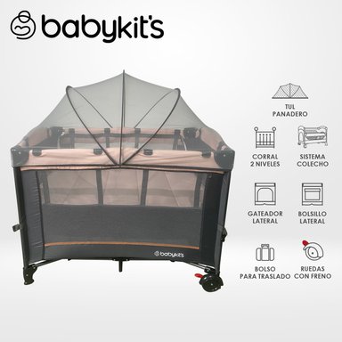 CUNA CORRAL BABY COLECHO ROSADO