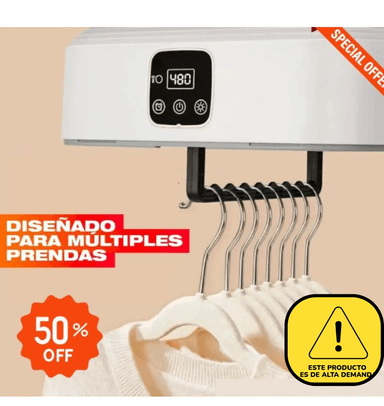 SECADOR DE ROPA PORTÁTIL 600W SECADO RÁPIDO BAJO CONSUMO - BEIGE EFICIENTE - 6