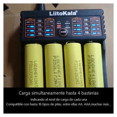 CARGADOR BATERIAS PILA RECARGABLE LIITOKALA LI 402 AA AAA 18650 14500 - 5
