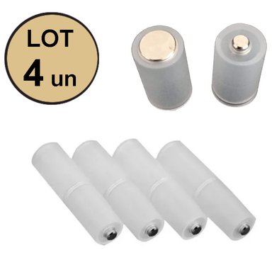 PACK X4 ADAPTADOR DE PILA AAA A PILA AA TRANSFORMADOR CONVERSOR