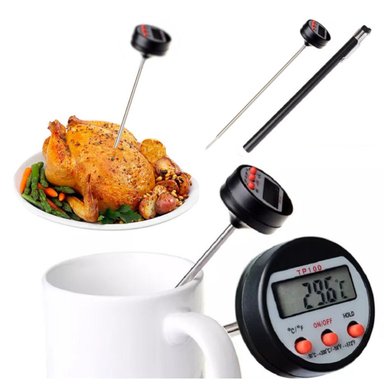 TERMÓMETRO DIGITAL COCINA ALIMENTOS LÍQUIDOS CARNES LECHE + BATERÍAS