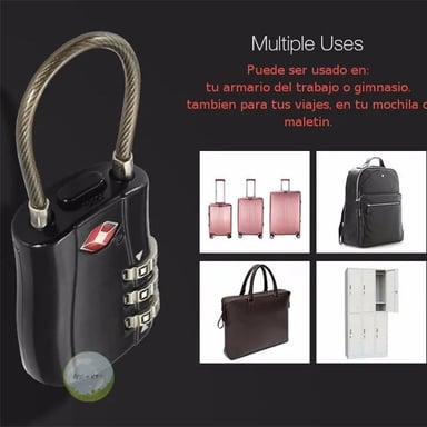 TSA APROBADO CANDADO DE SEGURIDAD MOCHILAS CASILLEROS MALETÍN VIAJE ROJO - 4