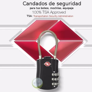 TSA APROBADO CANDADO DE SEGURIDAD MOCHILAS CASILLEROS MALETÍN VIAJE ROJO - 6