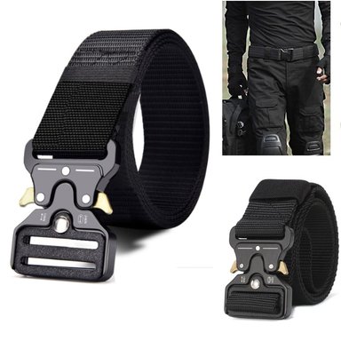CORREAS HOMBRE CINTURÓN URBANO AJUSTABLE C SISTEMA DE LIBERACIÓN RÁPIDA  NEGRO /TALLA ÚNICA