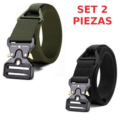 SET X2 CINTURÓN CORREAS LIBERACIÓN RÁPIDA AJUSTABLE PORTA ACCESORIOS