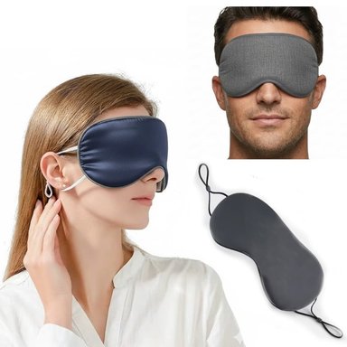 ANTIFAZ MASCARA OJOS ESTILO COREANO DORMIR LENTE 3D AJUSTABLE AISLA LUZ DOBLE CARA CALIDO FRESCO