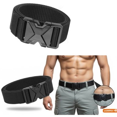 CORREA TÁCTICA NEGRA HOMBRE  AIRPORT FRIENDLY  MULTIPROPOSITO  LIBERACION RAPIDA