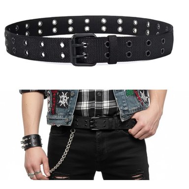 CORREA TÁCTICA NEGRA  PRO DOBLE HEBILLA  DOBLE OJAL PIN