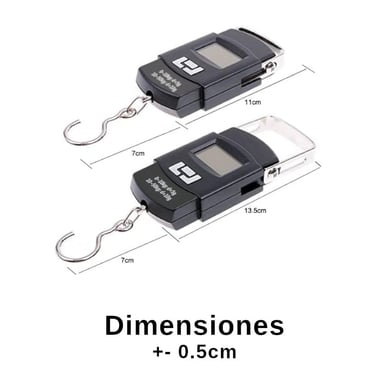 BALANZA ELECTRONICA COMPACTA MANO DIGITAL +BATERIAS PORTÁTIL PESCA EQUIPAJE MALETA BÁSCULA PESO - 3