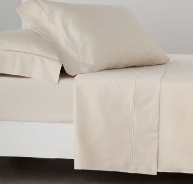 SET SÁBANAS ALGODÓN PIMA PLAZA IVORY 300 HILOS