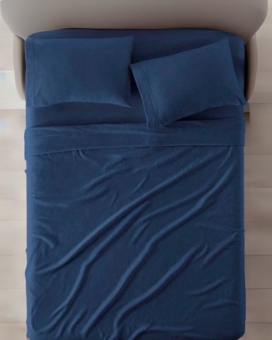 SET SÁBANAS POLAR PREMIUM KING AZUL