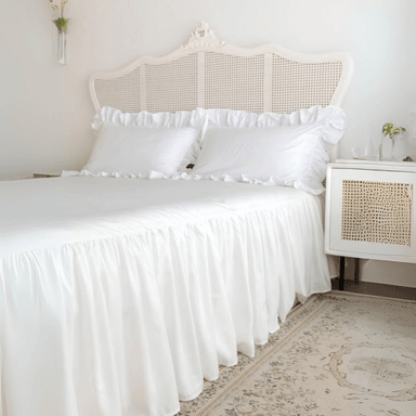 SET SÁBANAS FLAVIA ALGODÓN BRAMANTE QUEEN BLANCO 200 HILOS