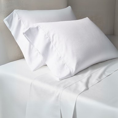 SET SÁBANAS ALGODÓN PIMA KING BLANCO 600 HILOS