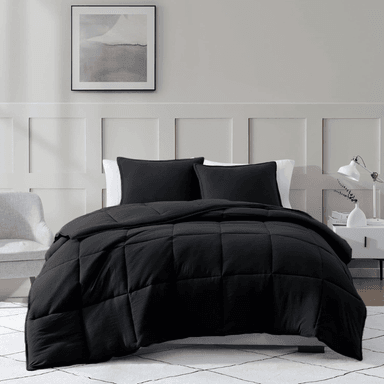 EDREDÓN MEDIA ESTACIÓN ALGODÓN BRAMANTE TWIN NEGRO 200 HILOS