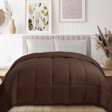 CUBRECAMA MOUN 100 % ALGODÓN BRAMANTE KING MARRÓN 200 HILOS