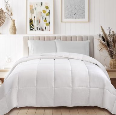 CUBRECAMA MOUN 100 % ALGODÓN BRAMANTE 1 PLZ BLANCO 200 HILOS