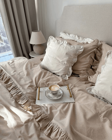 FUNDA PLUMÓN BOOMS ALGODÓN BRAMANTE QUEEN BEIGE 200 HILOS