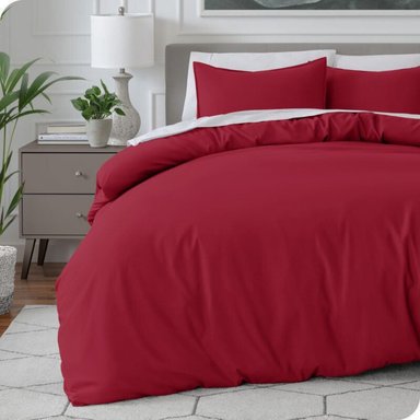 FUNDA PLUMÓN ALGODÓN BRAMANTE 1 PLZ ROJO 200 HILOS